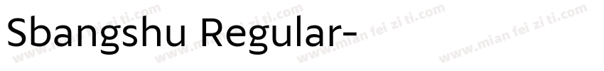 Sbangshu Regular字体转换